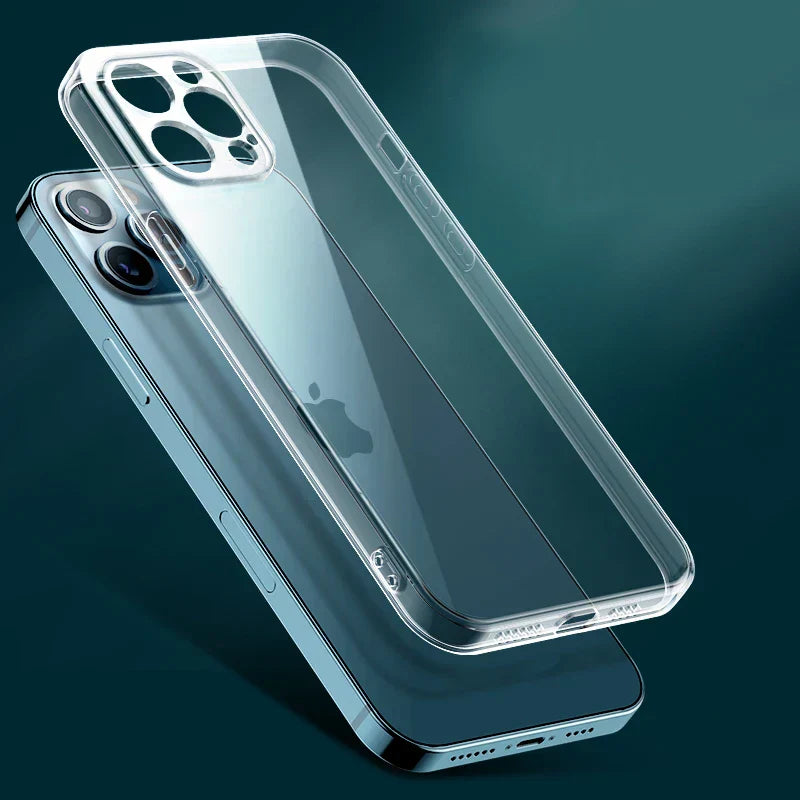 Coque Silicone Ultra-Fine Transparente pour iPhone 7 à 16 / SE / Mini / Pro / Max